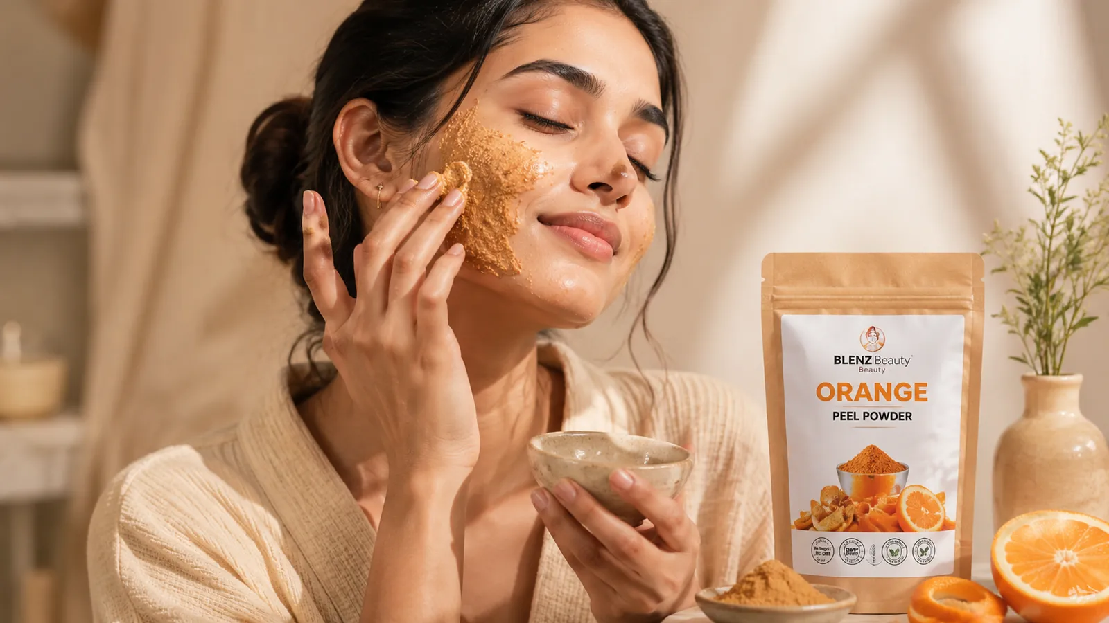 Blenz Beauty Orange Peel Powder ritual